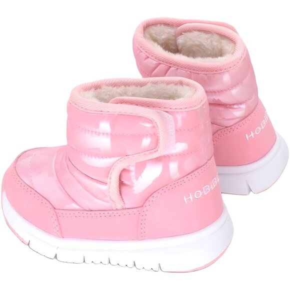 HOBIBEAR Toddler Girls Snow Boots Slip on Waterproof Warm Size 4 Toddler - Picture 3 of 5